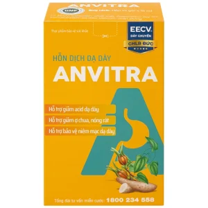 Hỗn dịch dạ dày Anvitra 15ml giảm acid dạ dày, ợ chua, nóng rát, bảo vệ niêm mạc dạ dày (15 gói)