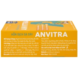 Hỗn dịch dạ dày Anvitra 15ml giảm acid dạ dày, ợ chua, nóng rát, bảo vệ niêm mạc dạ dày (15 gói)