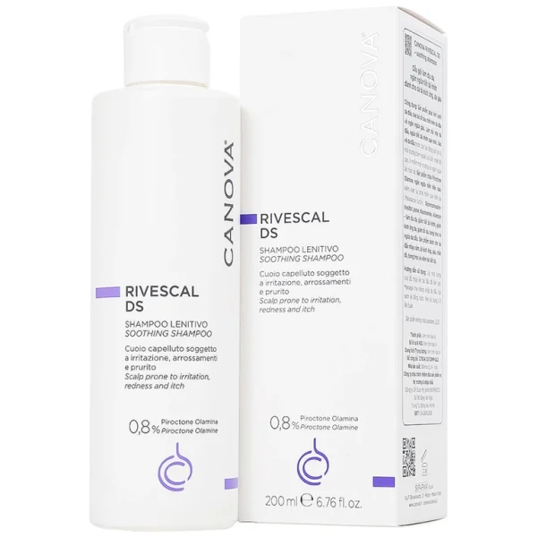 Dầu gội Canova Rivescal DS Soothing Shampoo Biomedico làm dịu da, ngăn ngừa tiết bã nhờn (200ml)