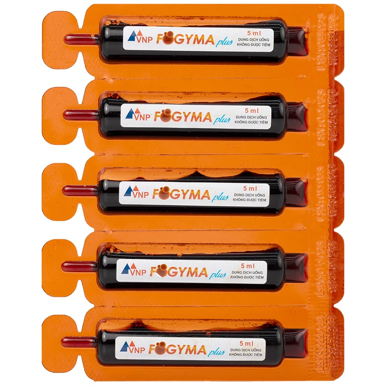 Dung dịch uống Fogyma Plus VNP bổ sung sắt cho cơ thể, hỗ trợ giảm thiếu máu do thiếu sắt (4 vỉ x 5 ống)