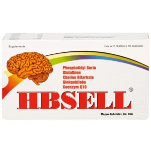 Viên uống Hbsell Maypro tăng cường lưu thông máu não, giảm thiểu năng tuần hoàn não (2 vỉ x 10 viên)