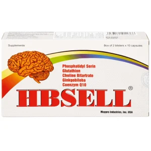 Viên uống Hbsell Maypro tăng cường lưu thông máu não, giảm thiểu năng tuần hoàn não (2 vỉ x 10 viên)