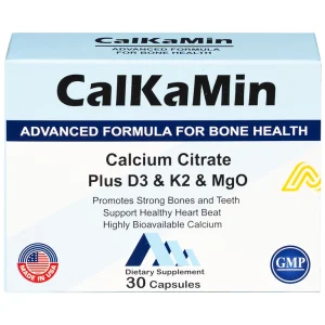 Viên uống CalKaMin AVA Pharmaceutical bổ sung canxi và vitamin K2, vitamin D3 cho cơ thể