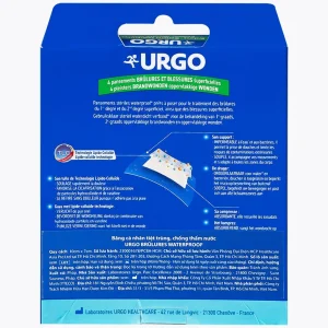 Băng cá nhân tiệt trùng Urgo Brulures Waterproof 10cm x 7cm cho vết thương bỏng, thấm hút dịch tiết cho vết thương (4 miếng)