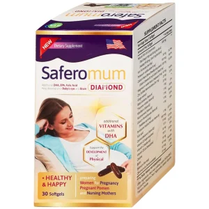 Viên uống Saferomum Diamond AVA Pharmaceutical bổ sung DHA, EPA và một số vitamin, khoáng chất (30 viên)