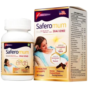 Viên uống Saferomum Diamond AVA Pharmaceutical bổ sung DHA, EPA và một số vitamin, khoáng chất (30 viên)