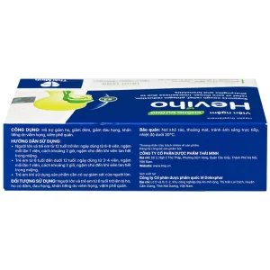Viên ngậm không đường Heviho Thái Minh hỗ trợ giảm ho, giảm đờm, giảm đau họng (3 vỉ x 6 viên)