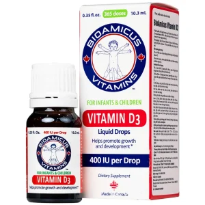 Dung dịch BioAmicus Vitamin D3 10.3ml bổ sung vitamin D3, hỗ trợ phát triển xương