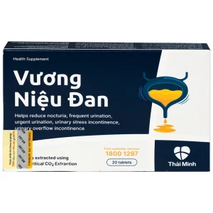 Viên nén Vương Niệu Đan Thái Minh hỗ trợ giảm tình trạng tiểu đêm, tiểu nhiều lần, tiểu gấp (20 viên)