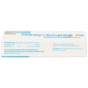 Thuốc Nady-Empag 10 Nadyphar điều trị đái tháo đường típ 2 (3 vỉ x 10 viên)