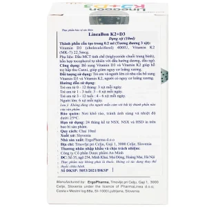 Dung dịch dạng xịt LineaBon K2+D3 10ml bổ sung Vitamin D3 và Vitamin K2, hỗ trợ hấp thu canxi