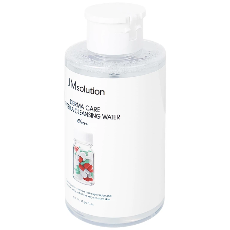 Nước tẩy trang JMsolution Derma Care Centella Cleansing Water giúp loại bỏ lớp trang điểm và làm sạch da (500ml)