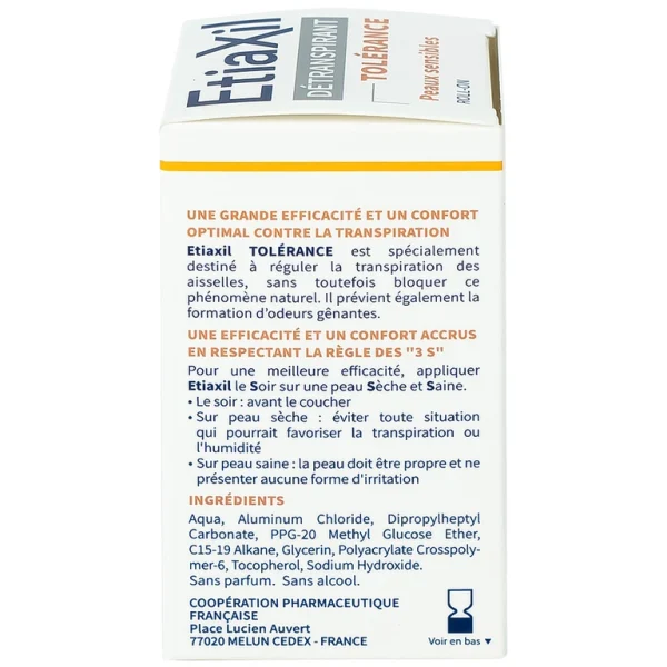 Lăn khử mùi EtiaXil Détranspirant Tolérance Transpiration excessive 15ml đặc trị dành cho da siêu nhạy cảm