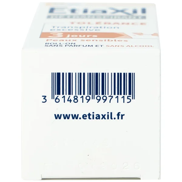 Lăn khử mùi EtiaXil Détranspirant Tolérance Transpiration excessive 15ml đặc trị dành cho da siêu nhạy cảm