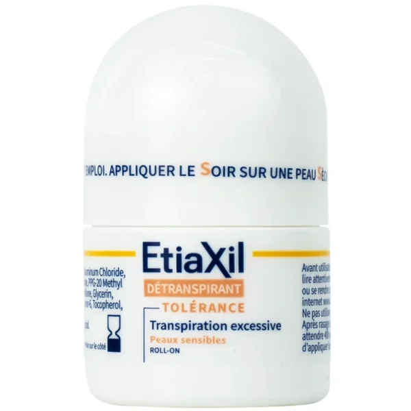 Lăn khử mùi EtiaXil Détranspirant Tolérance Transpiration excessive 15ml đặc trị dành cho da siêu nhạy cảm