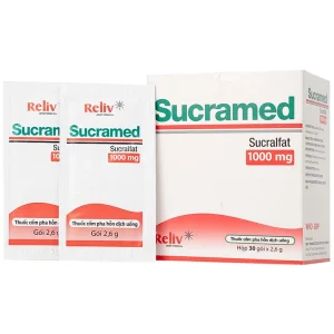 Thuốc cốm pha hỗn dịch uống Sucramed Sucralfat 1000mg Reliv điều trị loét dạ dày và tá tràng (30 gói)