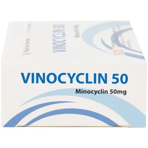 Thuốc Vinocyclin 50 Medisun điều trị mụn trứng cá, nhiễm trùng đường hô hấp (3 vỉ x 10 viên)