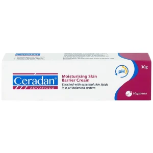 Kem bôi da Ceradan Advanced Moisturising Skin Barrier Cream 30g dưỡng ẩm và giúp phục hồi da khô