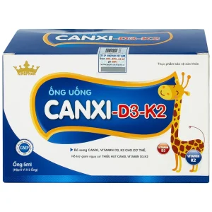 Siro ống uống Canxi-D3-K2 5ml Kingphar bổ sung canxi & vitamin D3 cho cơ thể (6 vỉ x 5 ống)