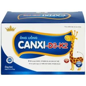 Siro ống uống Canxi-D3-K2 5ml Kingphar bổ sung canxi & vitamin D3 cho cơ thể (6 vỉ x 5 ống)