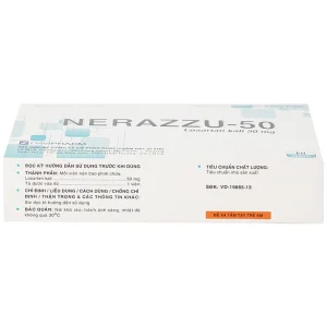 Thuốc Nerazzu 50 Davipharm điều trị tăng huyết áp (3 vỉ x 10 viên)