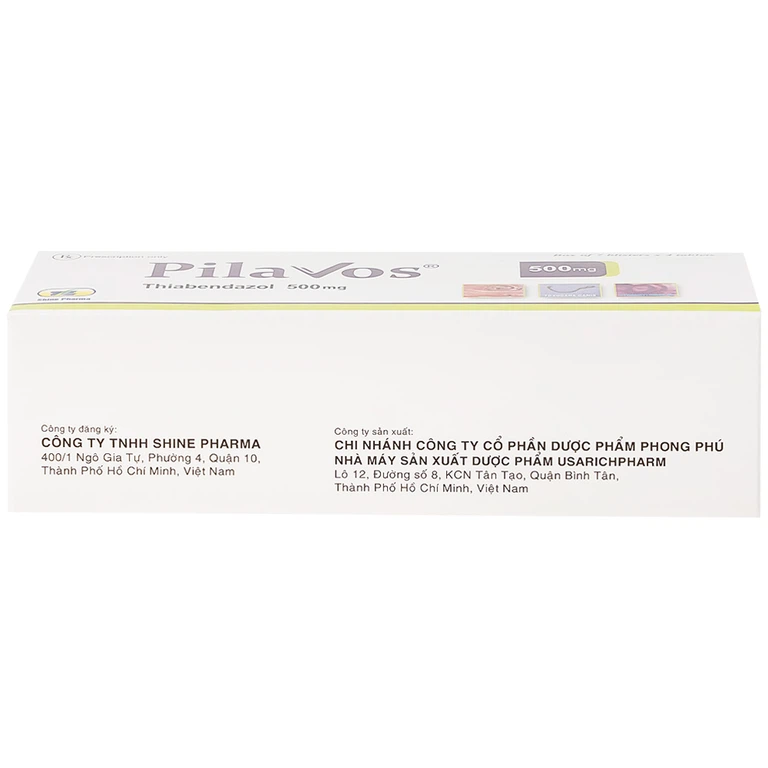 Thuốc Pilavos 500mg Usarichpharm điều trị bệnh giun lươn, ấu trùng giun di chuyển dưới da (7 vỉ x 4 viên)