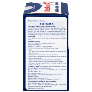 Viên uống BesticalX Ergopharm bổ sung canxi, vitamin D3 và vitamin K2, hỗ trợ xương, răng (30 viên)