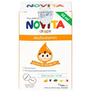 Dung dịch uống Novita Drops 30ml Novocare bổ sung vitamin, hỗ trợ tăng khả năng hấp thu dinh dưỡng