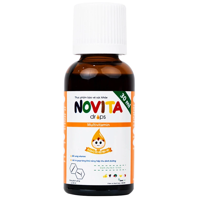 Dung dịch uống Novita Drops 30ml Novocare bổ sung vitamin, hỗ trợ tăng khả năng hấp thu dinh dưỡng