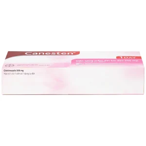 Viên đặt âm đạo Canesten 1 Day 500mg Bayer điều trị viêm âm đạo và cơ quan sinh dục ngoài (1 vỉ x 1 viên)