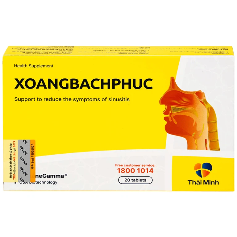 Viên uống Xoang Bach Phuc Thái Minh hỗ trợ giảm triệu chứng viêm xoang (2 vỉ x 10 viên)