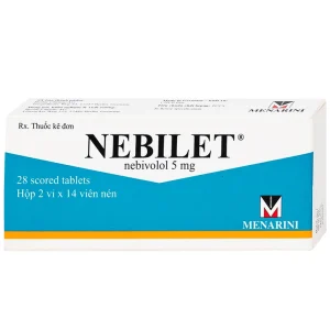 Thuốc Nebilet Nebivolol 5mg Menarini điều trị tăng huyết áp và suy tim mạn tính (2 vỉ x 14 viên)