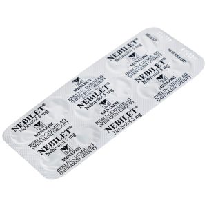 Thuốc Nebilet Nebivolol 5mg Menarini điều trị tăng huyết áp và suy tim mạn tính (2 vỉ x 14 viên)