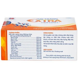Đại tràng Extra Tâm Bình hỗ trợ giảm các triệu chứng viêm đại tràng, đại tràng co thắt (5 vỉ x 12 viên)