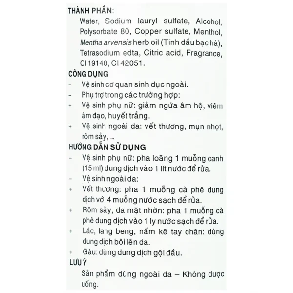 Dung dịch Gynofar 500ml Pharmedic vệ sinh cơ quan sinh dục ngoài
