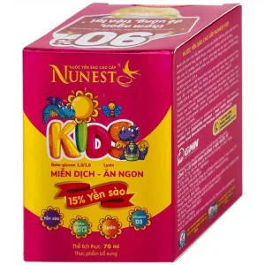 Nước Yến Sào Cao Cấp Nunest Kids bồi bổ cơ thể, tăng cường sức khỏe (4 hũ x 70ml)