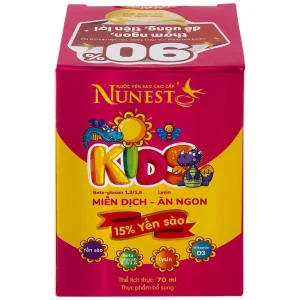 Nước Yến Sào Cao Cấp Nunest Kids bồi bổ cơ thể, tăng cường sức khỏe (4 hũ x 70ml)