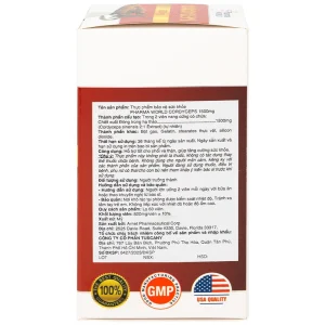 Viên uống Đông Trùng Hạ Thảo Pharma World Cordyceps 1500mg hỗ trợ tốt cho phổi và thận (60 viên)