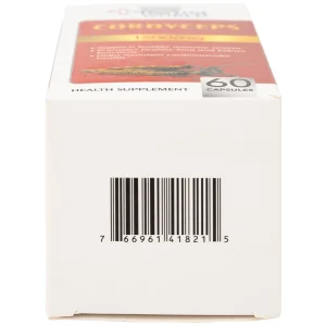 Viên uống Đông Trùng Hạ Thảo Pharma World Cordyceps 1500mg hỗ trợ tốt cho phổi và thận (60 viên)