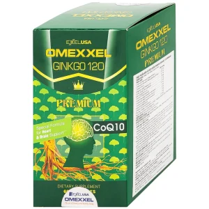 Viên uống Omexxel Ginkgo 120 Premium Omexxel hỗ trợ tốt cho não và tim mạch (60 viên)