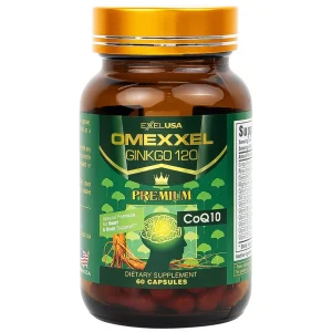 Viên uống Omexxel Ginkgo 120 Premium Omexxel hỗ trợ tốt cho não và tim mạch (60 viên)