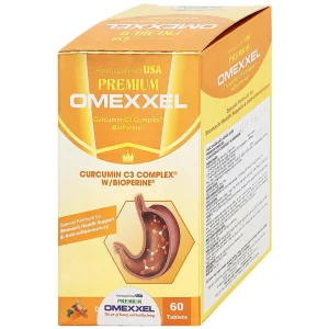 Viên uống Premium Omexxel Curcumin C3 Complex W/Bioperine hỗ trợ cải thiện tiêu hóa (60 viên)