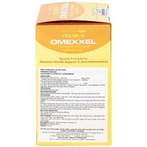 Viên uống Premium Omexxel Curcumin C3 Complex W/Bioperine hỗ trợ cải thiện tiêu hóa (60 viên)