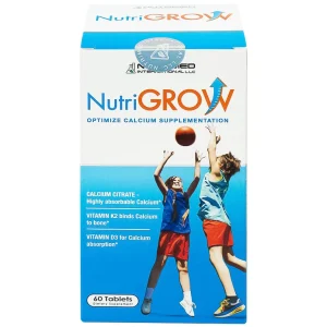 Viên uống NutriGrow Nutrimed bổ sung canxi, vitamin D3, vitamin K2, hấp thu canxi (60 viên)