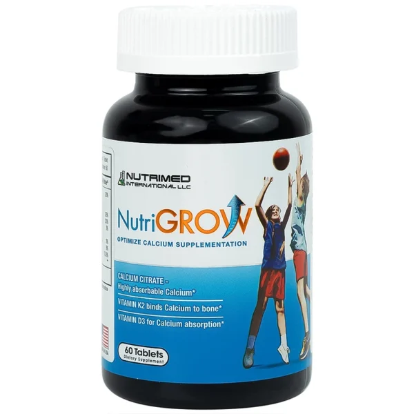 Viên uống NutriGrow Nutrimed bổ sung canxi, vitamin D3, vitamin K2, hấp thu canxi (60 viên)
