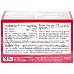 Thuốc Abricotis Probiotec hỗ trợ sức khỏe xương, cơ bắp, bổ sung canxi (6 vỉ x 10 viên)