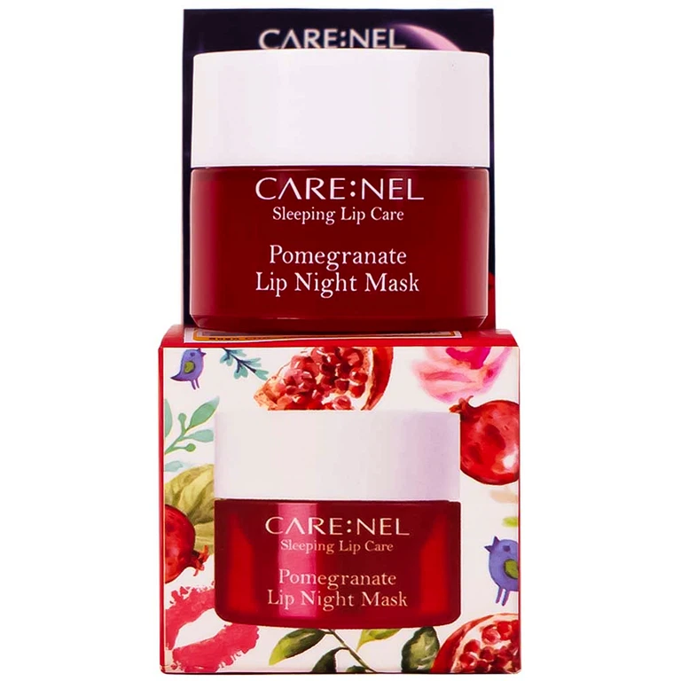 Mặt nạ ngủ môi Care:Nel Sleeping Lip Care Pomegranate hương lựu dưỡng ấm, mờ thâm môi, ngừa nứt nẻ môi (5g)