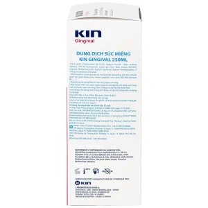 Dung dịch súc miệng Kin Gingival 250ml hỗ trợ chăm sóc nướu, ngăn ngừa các mảng bám trên răng