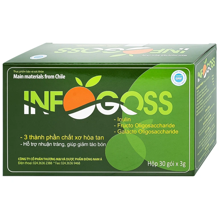 Bột hòa tan Infogoss 3g IAP chứa chất xơ hỗ trợ chống táo bón (30 gói)