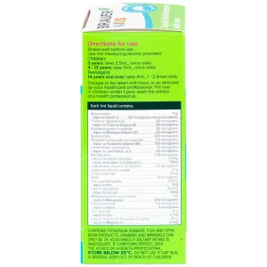 Siro Brauer Kids Liquid Multivitamin With Iron bổ sung vitamin và khoáng chất cho trẻ (200ml)